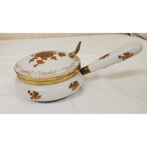 10" Silent Butler Crumb Catcher Gold Floral Andrea by Sadek Japan - Picture 3 of 8